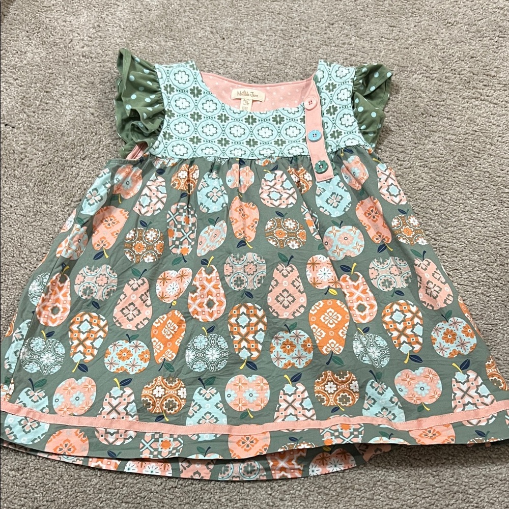 Green and Peach Matilda Jane size 10 top